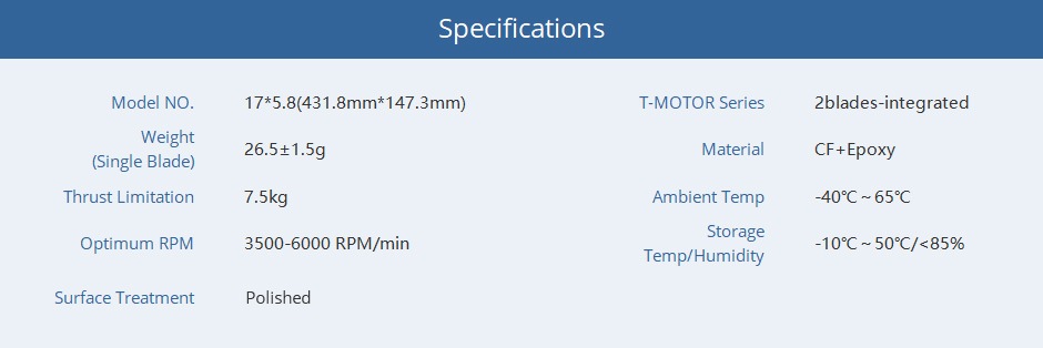 T-MOTOR P17��5.8 Prop-2PCS/PAIR