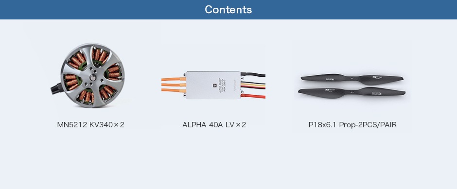 T-MOTOR Alpha Optimal Pack��MN5212 KV340+Alpha 40A LV+P18��6.1