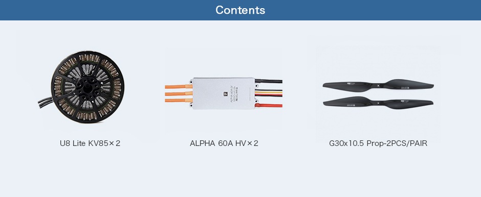 T-MOTOR Alpha Optimal Pack��U8 Lite KV85+Alpha 60A HV+G30��10.5
