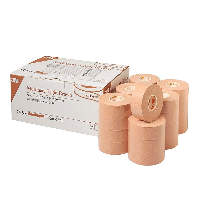 3M 粘着性綿布伸縮包帯 マルチポア ライトブラウン 【各種】