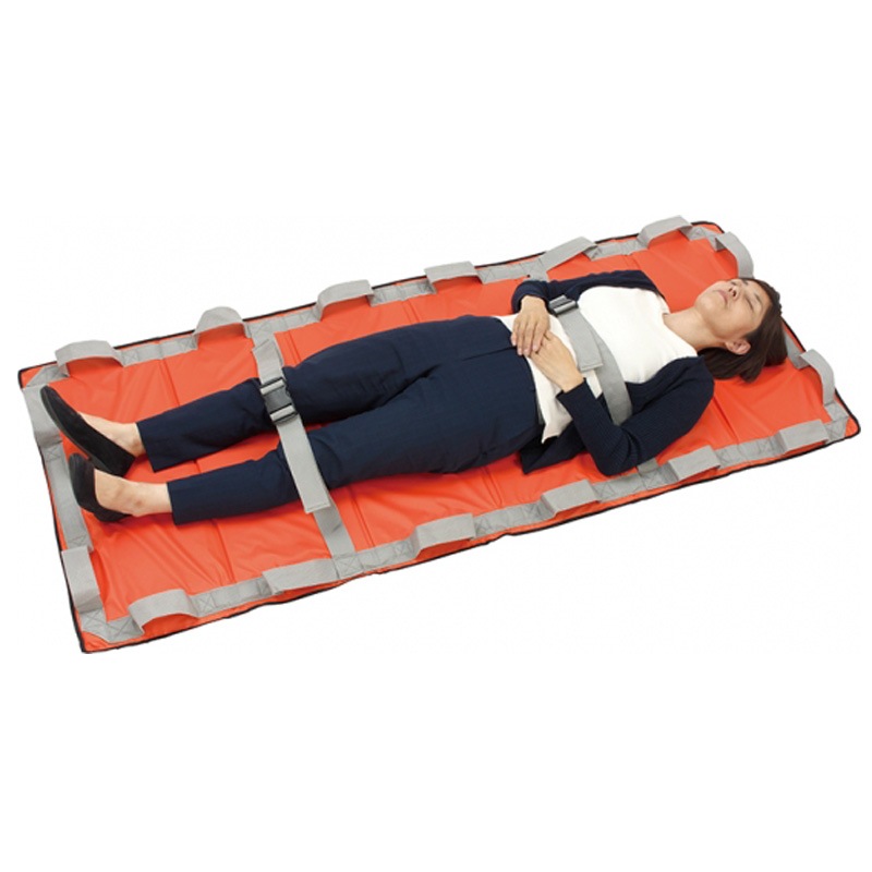 患者と救護者の安全を考えた 3wayマットタンカ