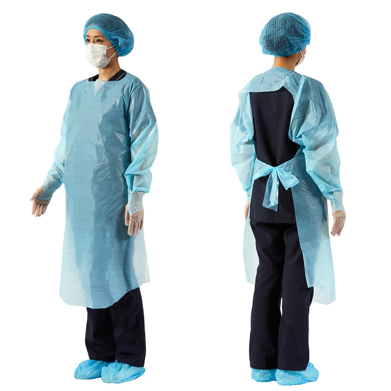 竹虎ビニールエプロンCP　袖付きタイプ　20枚入り