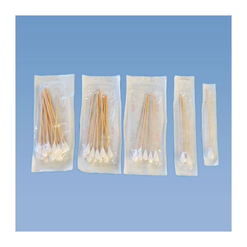 日本綿棒 病院用滅菌綿棒(木軸) 全長150mm 綿直径12.0mm 2本×120パック