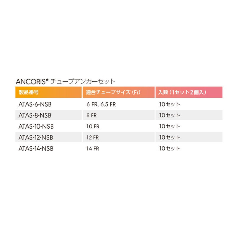 ANCORIS* チューブアンカーセット【各種】