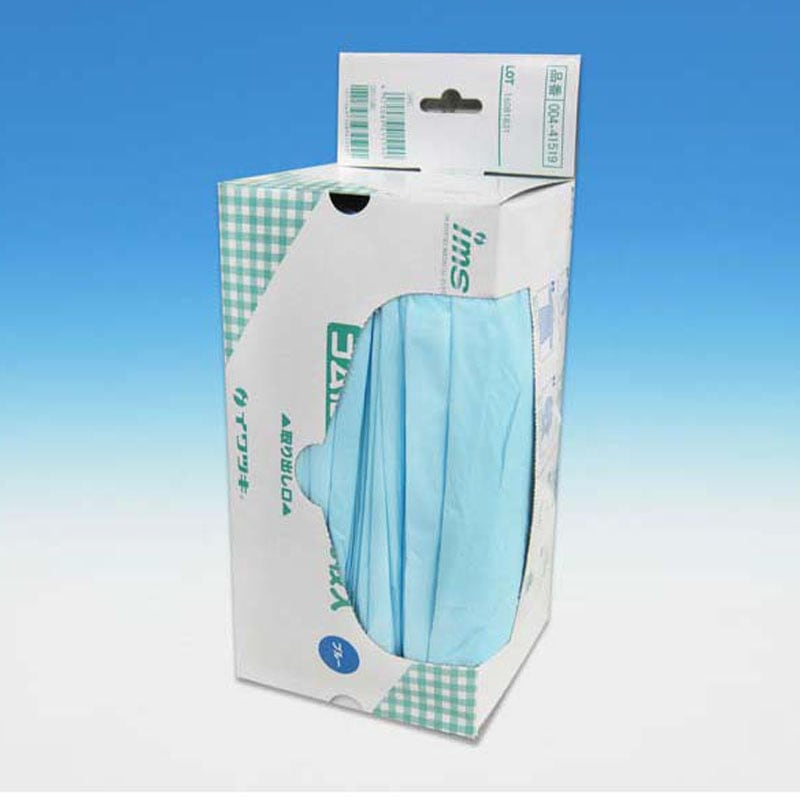 イワツキ プラスチックエプロン 袖付ブルー 20枚入り