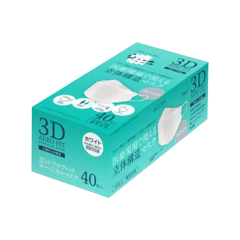 川西工業 3D エアロフィットサージカルマスク 40枚入｜ 医療用品通販