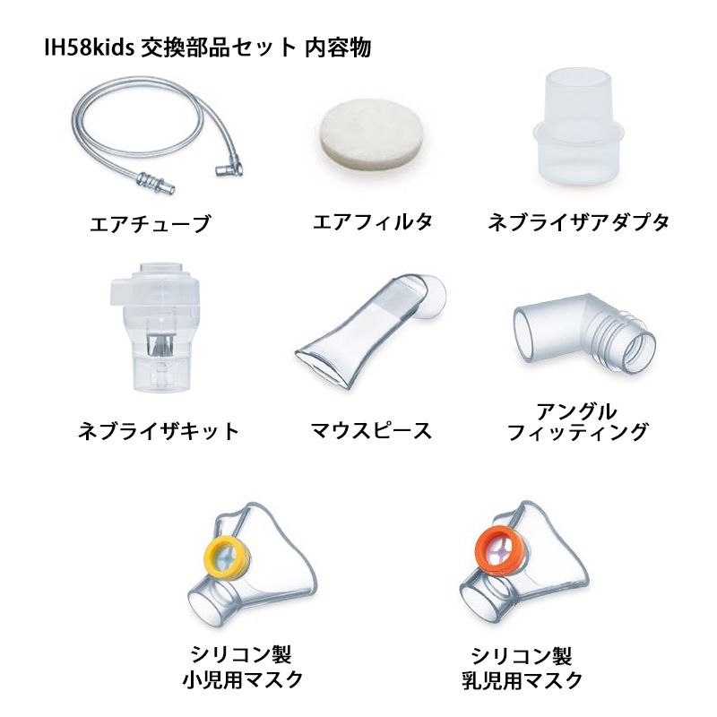 BEURER（ボイラー）　非加熱式ネブライザ  H58/IH60用 IH58 Kids用 交換部品セット 【各種】
