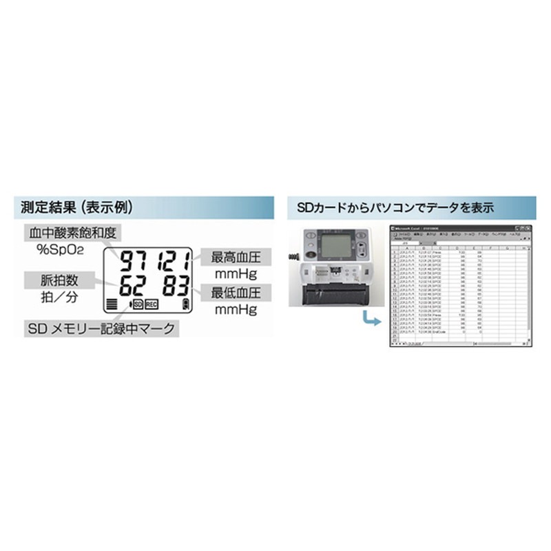 【日本製】日本精密測器 パルフィス(パルスオキシメーター+デジタル血圧計)WB-100