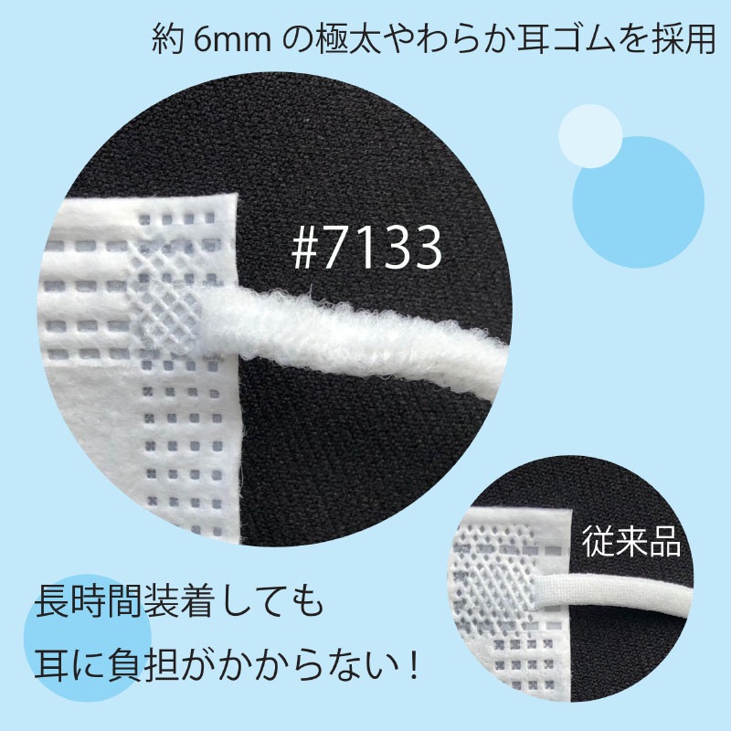 超やわらか耳ゴム】川西工業プレミアム三層式マスク 50枚入 #7133