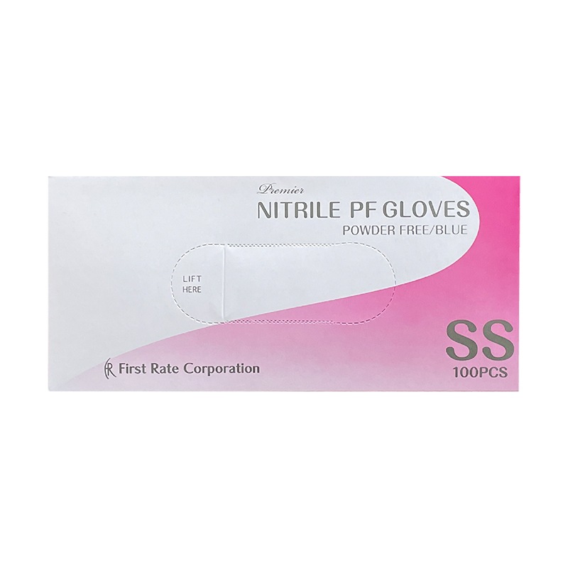 ファーストレイト プレミア・ニトリルPFグローブ ブルー 100枚入【各種