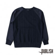 【Publish Brand/パブリッシュブランド】BENNET クルースウェット / NAVY ネイビー 紺|スウェット|PUBLISH BRAND