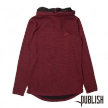 【Publish Brand/パブリッシュブランド】TINO カットソーパーカー / MAROON マルーン|長袖Tシャツ|PUBLISH BRAND