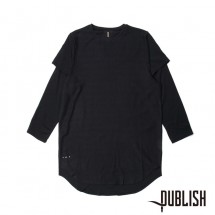 【PUBLISH BRAND/パブリッシュブランド】MELAS カットソー / BLACK ブラック 黒|長袖Tシャツ|PUBLISH BRAND
