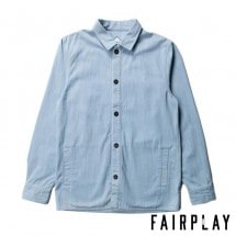 【FAIRPLAY BRAND/フェアプレイブランド】GALLAGHER コーチジャケット / LT. INDIGO インディゴブルー 青|アウター|Fairplay Brand