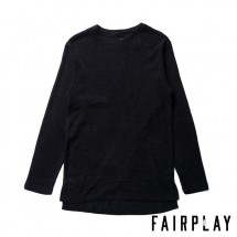 【FAIRPLAY BRAND/フェアプレイブランド】BATES / BLACK ブラック 黒 カットソー|長袖Tシャツ|Fairplay Brand