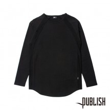 【PUBLISH BRAND/パブリッシュブランド】DYLAN カットソー / BLACK ブラック 黒|長袖Tシャツ|PUBLISH BRAND
