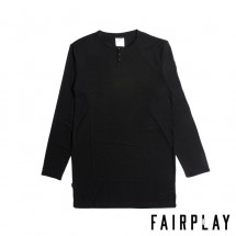 【FAIRPLAY BRAND/フェアプレイブランド】PATERSON カットソー / BLACK ブラック 黒|長袖Tシャツ|Fairplay Brand