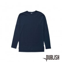 【PUBLISH BRAND/パブリッシュブランド】INDEX L/S DROP SHOULDER TEE ロングTシャツ / NAVY ネイビー 紺|長袖Tシャツ|PUBLISH BRAND