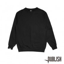【PUBLISH BRAND/パブリッシュブランド】TERRY CREWNECK クルースウェット / BLACK ブラック 黒|スウェット|PUBLISH BRAND