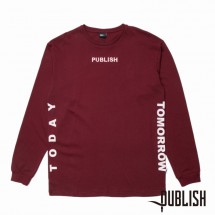 【PUBLISH BRAND/パブリッシュブランド】PUBLISH MOTTO ロングTシャツ / WINE|長袖Tシャツ|PUBLISH BRAND