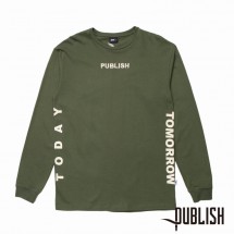 【PUBLISH BRAND/パブリッシュブランド】PUBLISH MOTTO ロングTシャツ / OLIVE オリーブ|長袖Tシャツ|PUBLISH BRAND