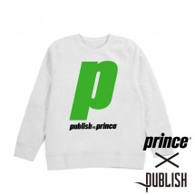 【PUBLISH BRAND/パブリッシュブランド×PRINCE/プリンス】VERSUS P CREWNECK クルースウェット / WHITE ホワイト 白|スウェット|PUBLISH BRAND