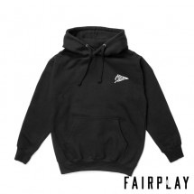 【FAIRPLAY BRAND/フェアプレイブランド】BANNER HOOD パーカー / BLACK ブラック 黒|スウェット|Fairplay Brand
