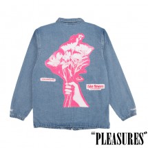 【PLEASURES/プレジャーズ】FAKE FLOWERS DENIM COACH JACKET デニムジャケット / W.DENIM|アウター|PLEASURES