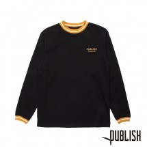 【PUBLISH BRAND/パブリッシュブランド】ROWLAND 長袖カットソー / BLACK ブラック 黒|長袖Tシャツ|PUBLISH BRAND