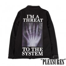 【PLEASURES/プレジャーズ】THREAT COACHIES JACKET コーチジャケット / BLACK ブラック 黒|アウター|PLEASURES