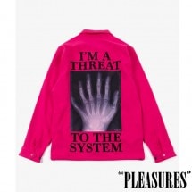 【PLEASURES/プレジャーズ】THREAT COACHIES JACKET コーチジャケット / MAGENTA|アウター|PLEASURES