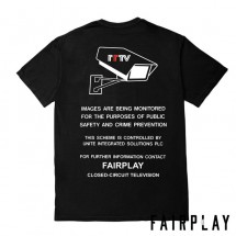 【FAIRPLAY BRAND/フェアプレイブランド】WARNING Tシャツ / BLACK ブラック 黒|Tシャツ|Fairplay Brand