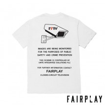 【FAIRPLAY BRAND/フェアプレイブランド】WARNING Tシャツ / WHITE ホワイト 白|Tシャツ|Fairplay Brand