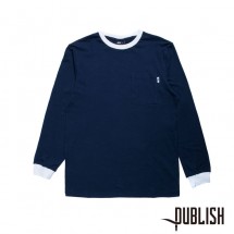 【PUBLISH BRAND/パブリッシュブランド】CORNELL  ポケットTシャツ / NAVY ネイビー 紺|長袖Tシャツ|PUBLISH BRAND