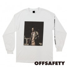 【OFF SAFETY/オフセーフティー】WHO YOU WWIT LS TEE ロングTシャツ / WHITE ホワイト 白|長袖Tシャツ|OFF SAFETY