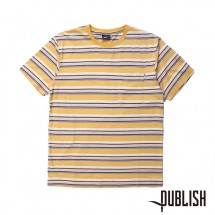 【PUBLISH BRAND/パブリッシュブランド】AGUIE カットソーTシャツ / YELLOW イエロー 黄色|Tシャツ|PUBLISH BRAND