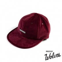 【RAISED BY WOLVES/レイズドバイウルブス】VELVET 6 PANEL CAP ストラップバックキャップ / WINE ワインレッド|帽子|Raised by Wolves
