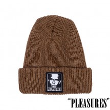 【PLEASURES/プレジャーズ】LOCO BEANIE ニット帽 / SAND サンドベージュ|帽子|PLEASURES