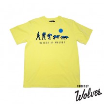 【RAISED BY WOLVES/レイズドバイウルブス】EVOLUTION TEE Tシャツ / LIME ライムイエロー 黄色|Tシャツ|Raised by Wolves