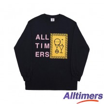 【ALLTIMERS/オールタイマーズ】ETCHING SKETCHY LS TEE ロングTシャツ / NAVY ネイビー 紺|長袖Tシャツ|Alltimers