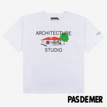 【PAS DE MER/パドゥメ】A.STUDIO OVERSIZE T-SHIRT オーバーサイズTシャツ / WHITE ホワイト 白|Tシャツ|Pas De Mer