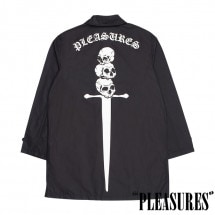 【PLEASURES/プレジャーズ】TOXIC LONG JACKET ロングジャケット / BLACK ブラック 黒|アウター|PLEASURES
