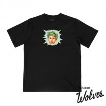 【RAISED BY WOLVES/レイズドバイウルブス】GREEN HAIR TEE Tシャツ / BLACK ブラック 黒|Tシャツ|Raised by Wolves