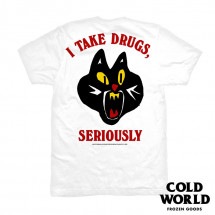 【COLD WORLD FROZEN GOODS/コールドワールドフローズングッズ】JAZZ CAT T-SHIRT Ｔシャツ / WHITE|Tシャツ|COLD WORLD FROZEN GOODS