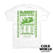 COLD WORLD FROZEN GOODS/ɥɥե󥰥åPERSONAL INJURY T-SHIRT ԥ / WHITE ۥ磻 