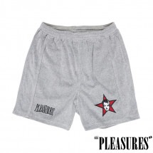 【PLEASURES/プレジャーズ】PARTY ANIMAL VELOUR SHORTS ショートパンツ / GREY グレー|ショートパンツ|PLEASURES