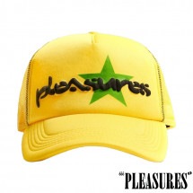 【PLEASURES/プレジャーズ】VIBRATION MESH TRUCKER CAP キャップ / YELLOW イエロー 黄色|帽子|PLEASURES
