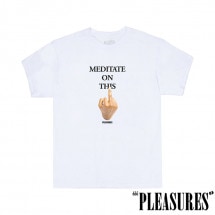 PLEASURES/ץ쥸㡼MESSAGE T-SHIRT T / WHITE ۥ磻 