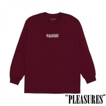 【PLEASURES/プレジャーズ】CORE EMBROIDERED LONG SLEEVE 長袖Tシャツ / BURGUNDY|長袖Tシャツ|PLEASURES
