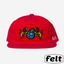 【FELT/フェルト】UNION CAP スナップバックキャップ / RED レッド 赤|帽子|FELT